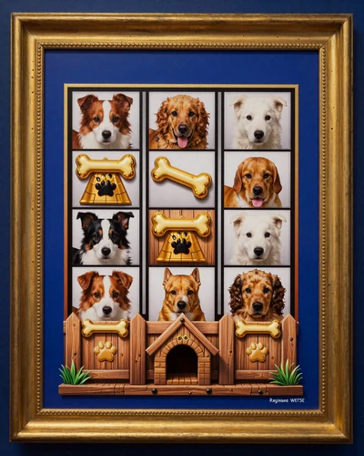 The Dog House Megaways Slot mit Hunden und Knochen-Symbolen