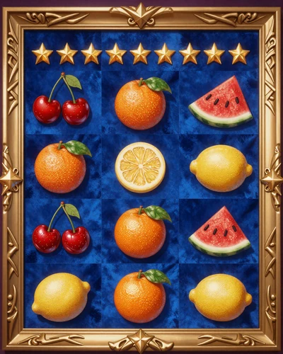 Fruit Million BGaming Slot mit klassischen Frucht-Symbolen und goldenem Rahmen