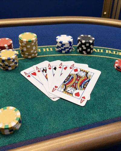 Blackjack Classic Evolution mit Karten und goldenen Chips